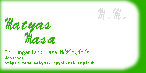 matyas masa business card